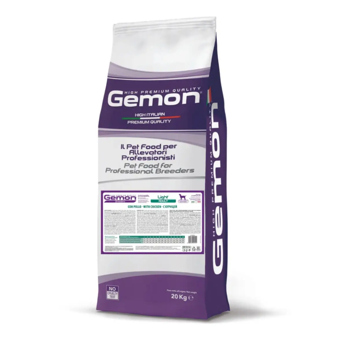 GEMON Breeders Light, XS-XL, Pui, hrana uscata caini, obezitate, 20kg