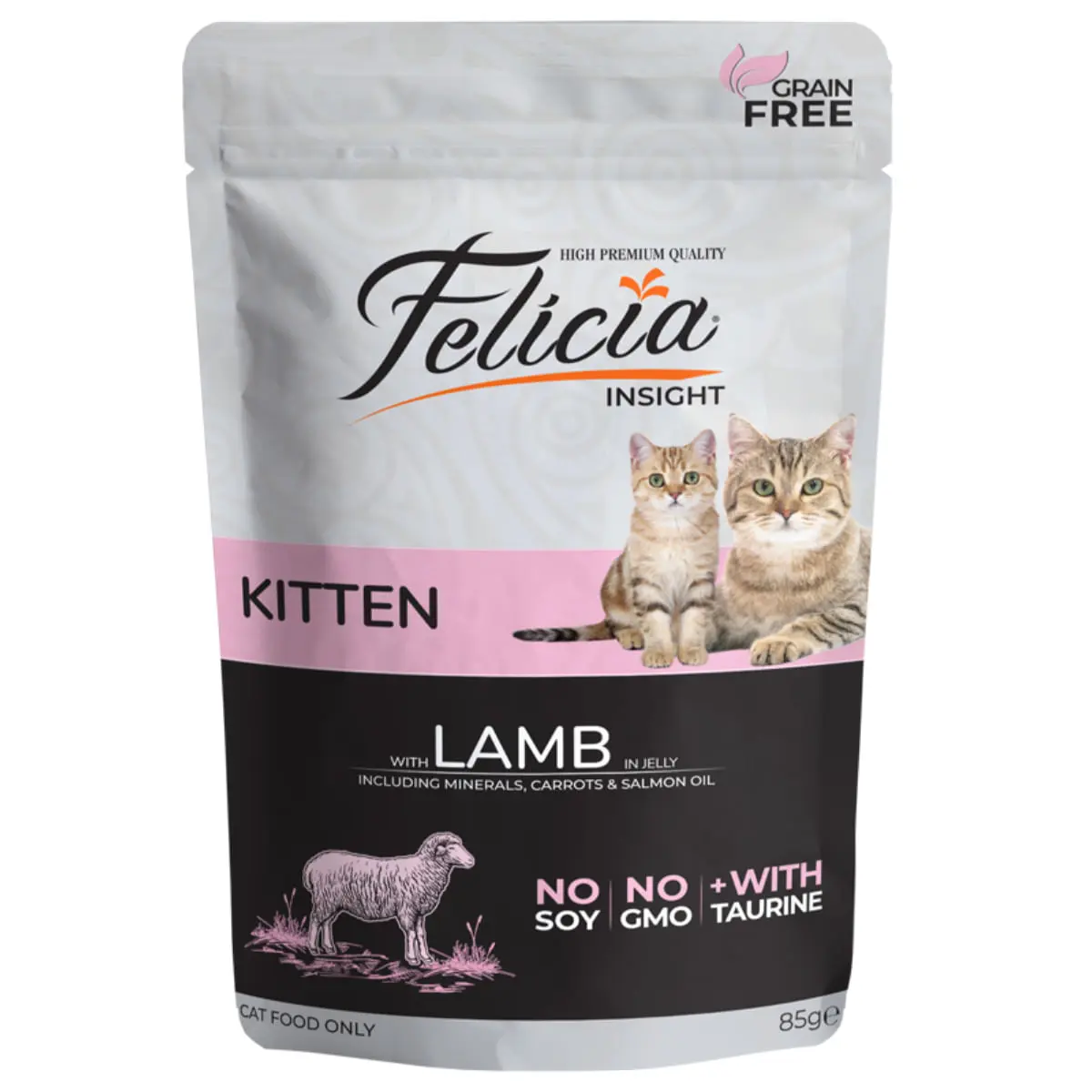 FELICIA Kitten, Miel, plic hrana umeda fara cereale pisici junior, (in aspic), 85g