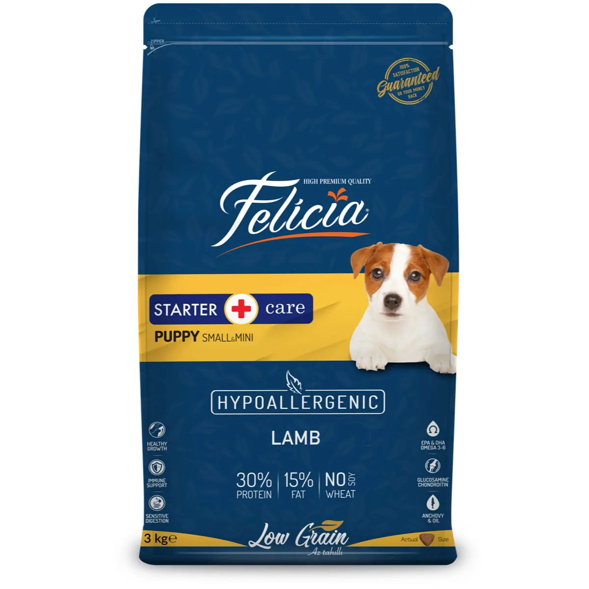 FELICIA Starter Care Puppy Small & Mini, XS-S, Miel, hrana uscata continut redus cereale caini junior, 6kg - Image 3