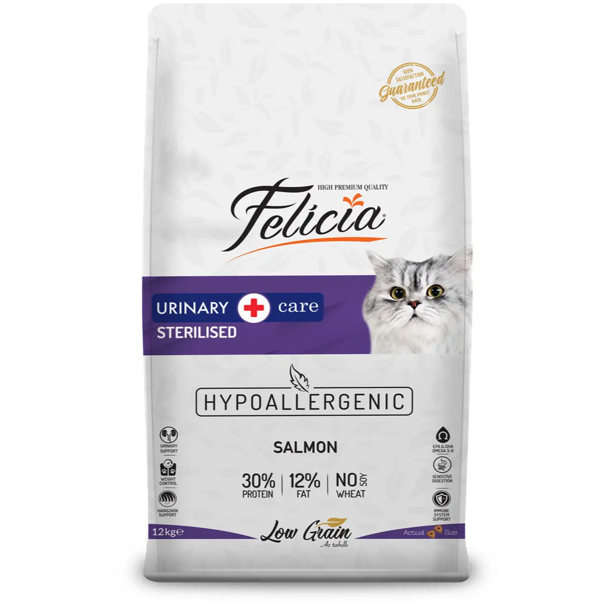 FELICIA Urinary Care, Somon, hrana uscata continut redus cereale pisici sterilizate, sistem urinar, 12kg - Image 2