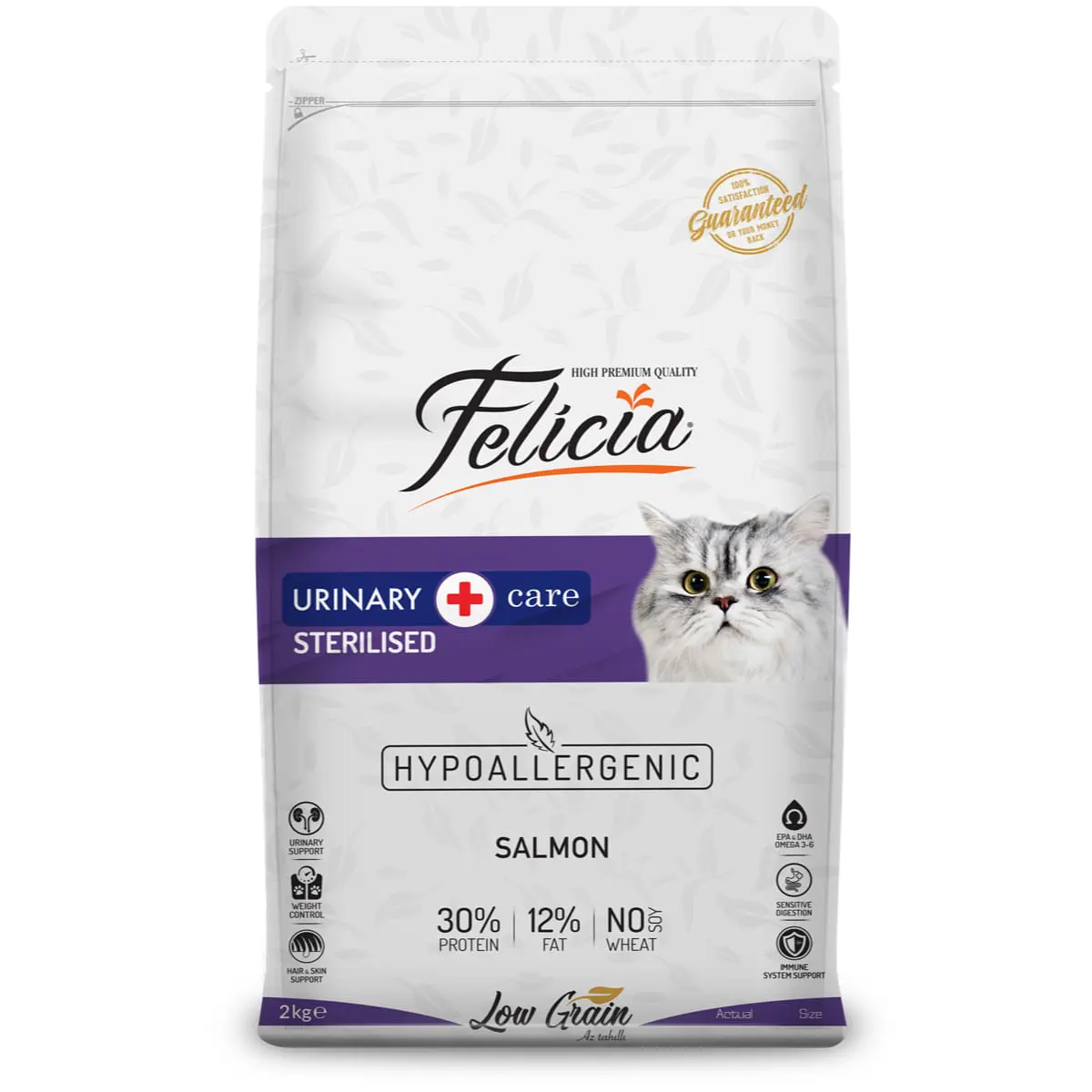 FELICIA Urinary Care, Somon, hrana uscata continut redus cereale pisici sterilizate, sistem urinar, 12kg - Image 3