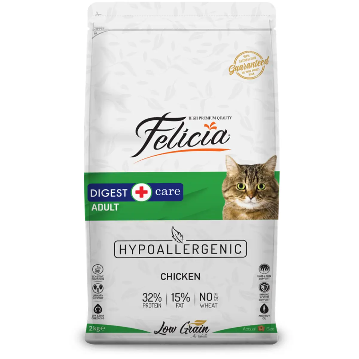 FELICIA Digest Care, Pui, hrana uscata continut redus cereale pisici, sistem digestiv, 12kg - Image 3