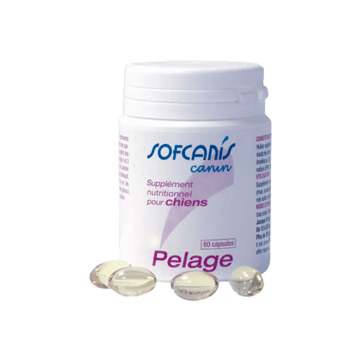 SOFCANIS Pelage, supliment piele & blana caini, capsule SOFCANIS Pelage, XS-XL, supliment piele & blana caini, flacon, 60 capsule