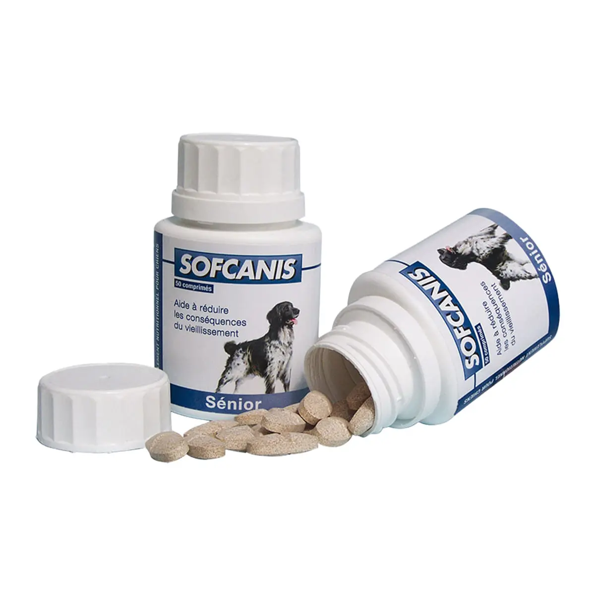 SOFCANIS Senior, supliment multivitamine caini senior, comprimate SOFCANIS Senior, XS-XL, supliment multivitamine caini senior, flacon, 50 comprimate