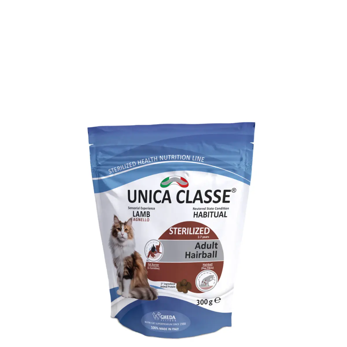 UNICA Classe Sterilized Hairball, Miel, hrana uscata pisici sterilizati, 10kg