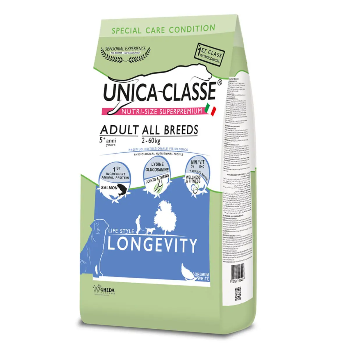 UNICA Classe Longevity, XS-XL, Somon, hrana uscata continut redus cereale caini, obezitate, 12kg