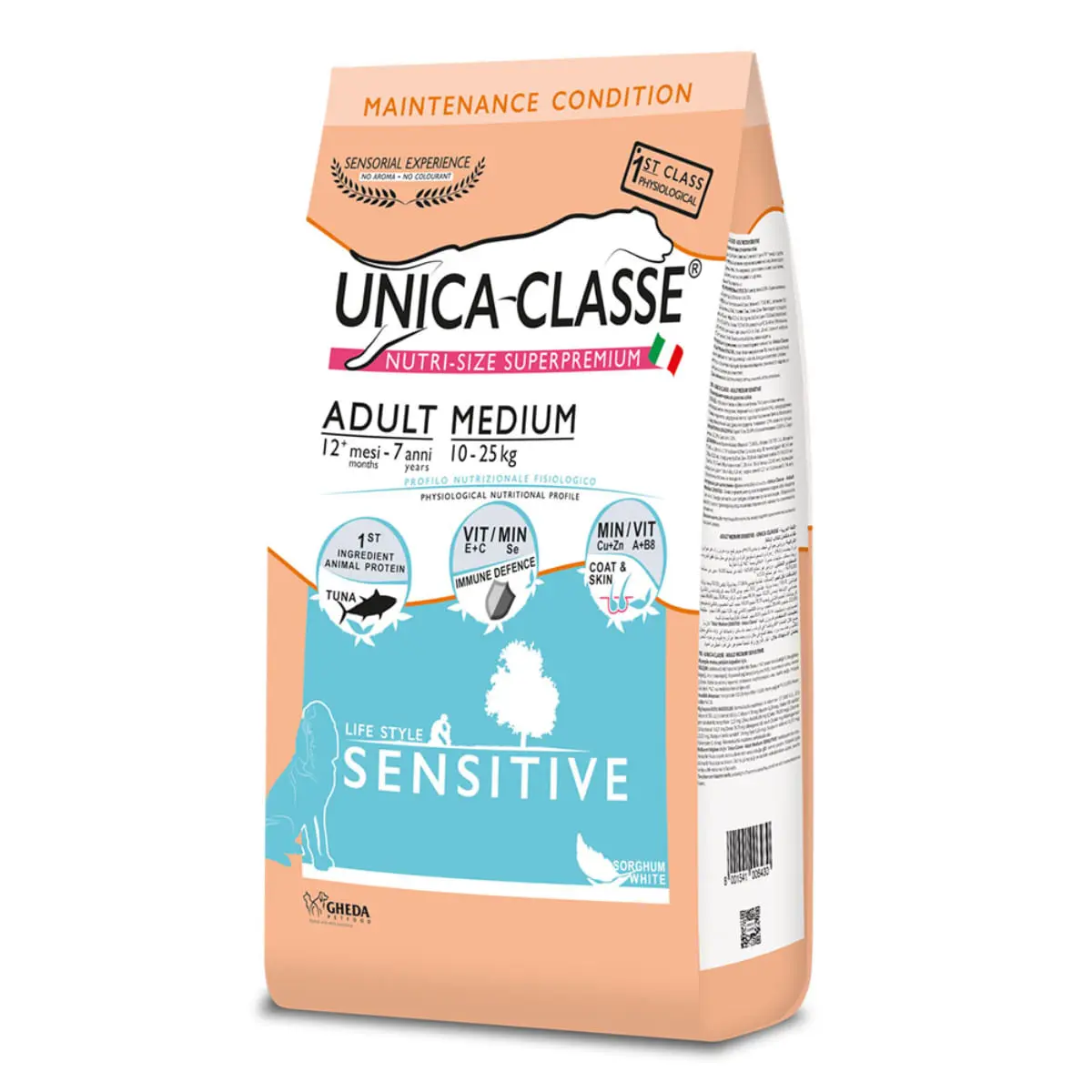 UNICA Classe Sensitive Medium, M, Ton, hrana uscata caini, 12kg