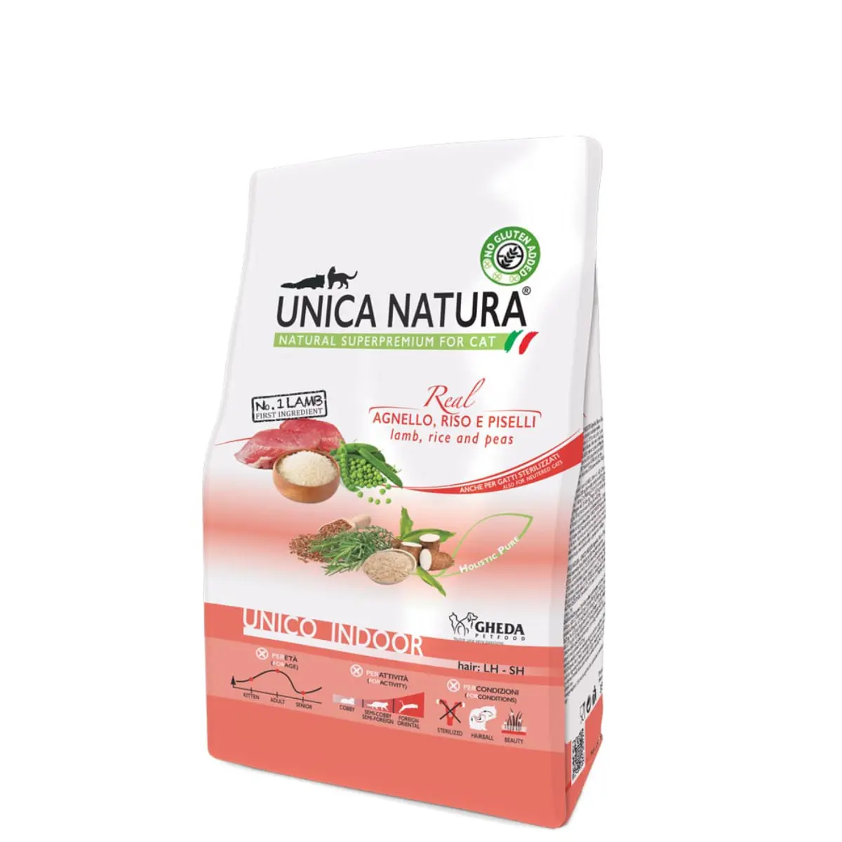 UNICA Natura Indoor, Miel si Orez, hrana uscata pisici, 1.5kg