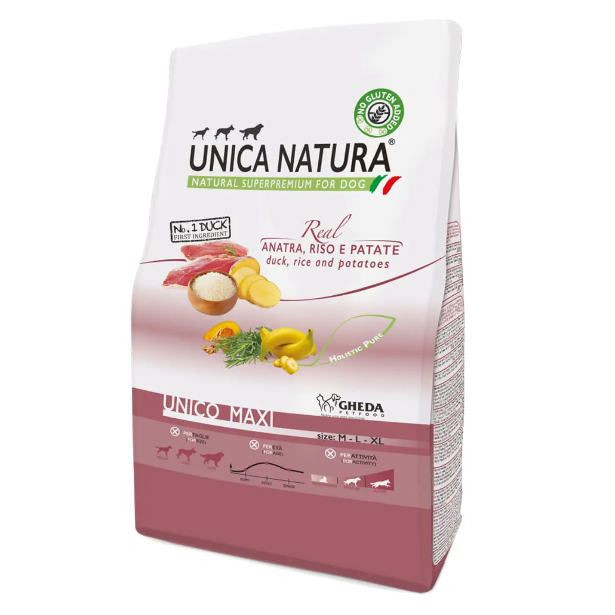 UNICA Natura Maxi, L-XL, Rata si Orez, hrana uscata caini, 12kg - Image 2