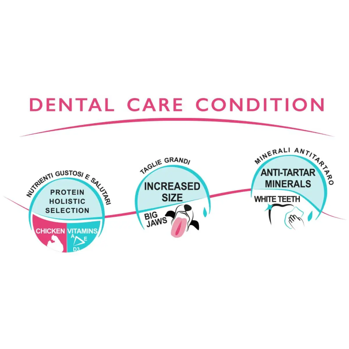 UNICA Classe Major Sensible, L-XL, Pui, punguta recompense functionale caini, sensibilitati dentare, 300g - Image 4