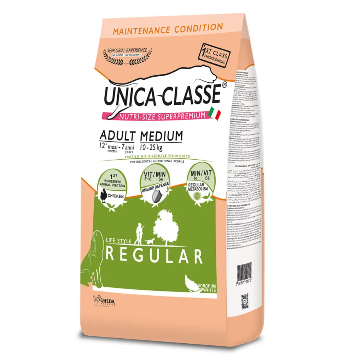 UNICA Classe Regular Medium, M, Pui, hrana uscata caini, 3kg