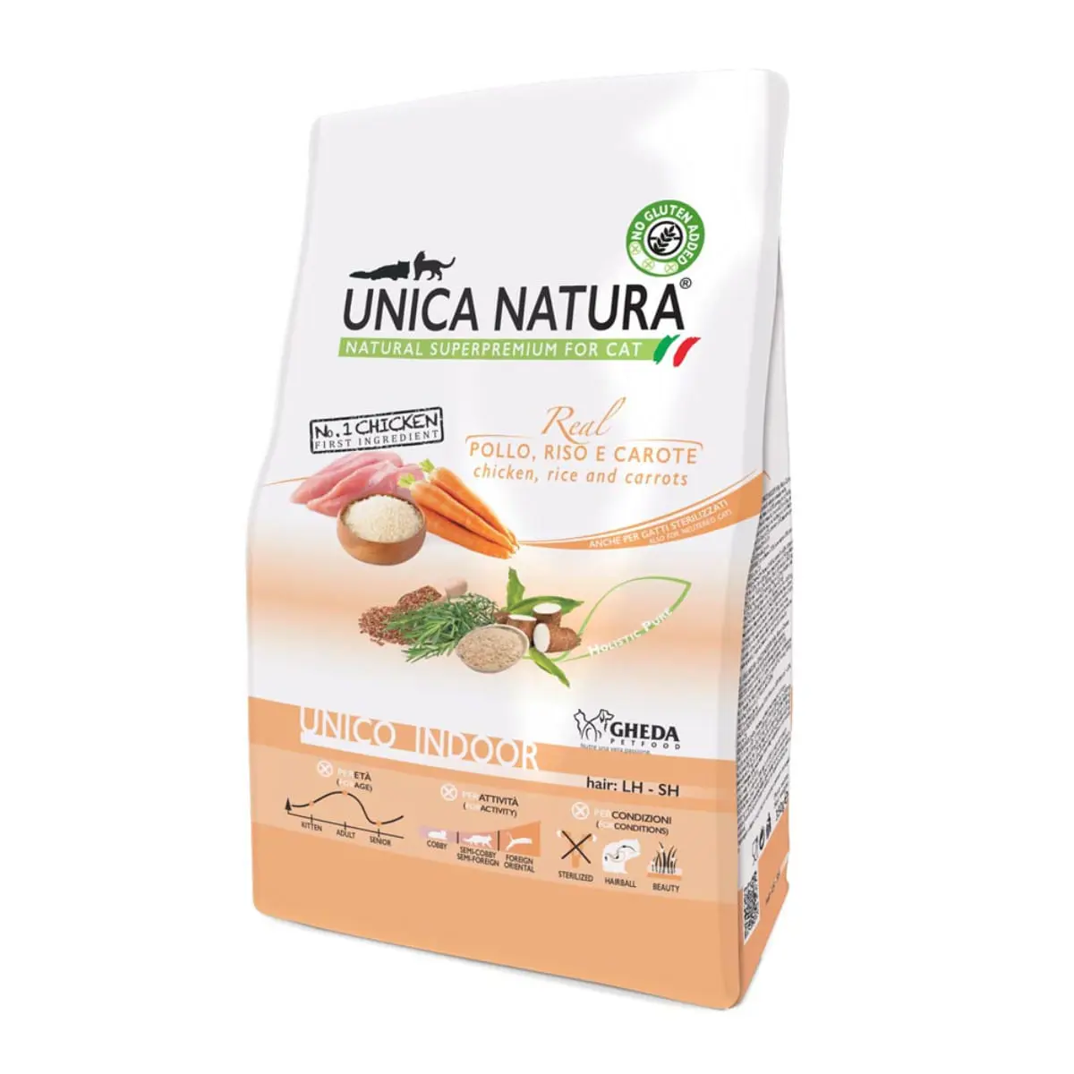 UNICA Natura Indoor, Pui si Orez, hrana uscata pisici, 1.5kg - Image 2