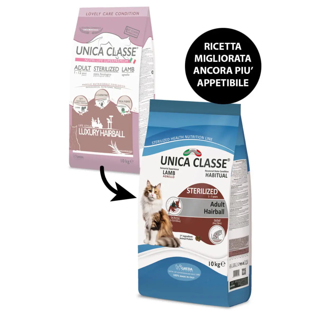 UNICA Classe Sterilized Hairball, Miel, hrana uscata pisici sterilizati, 10kg - Image 6