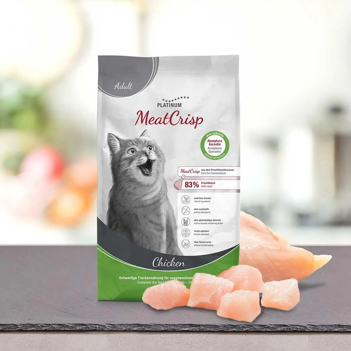 PLATINUM MeatCrisp, Pui, hrana uscata pisici, deshidratat, 3kg - Image 2