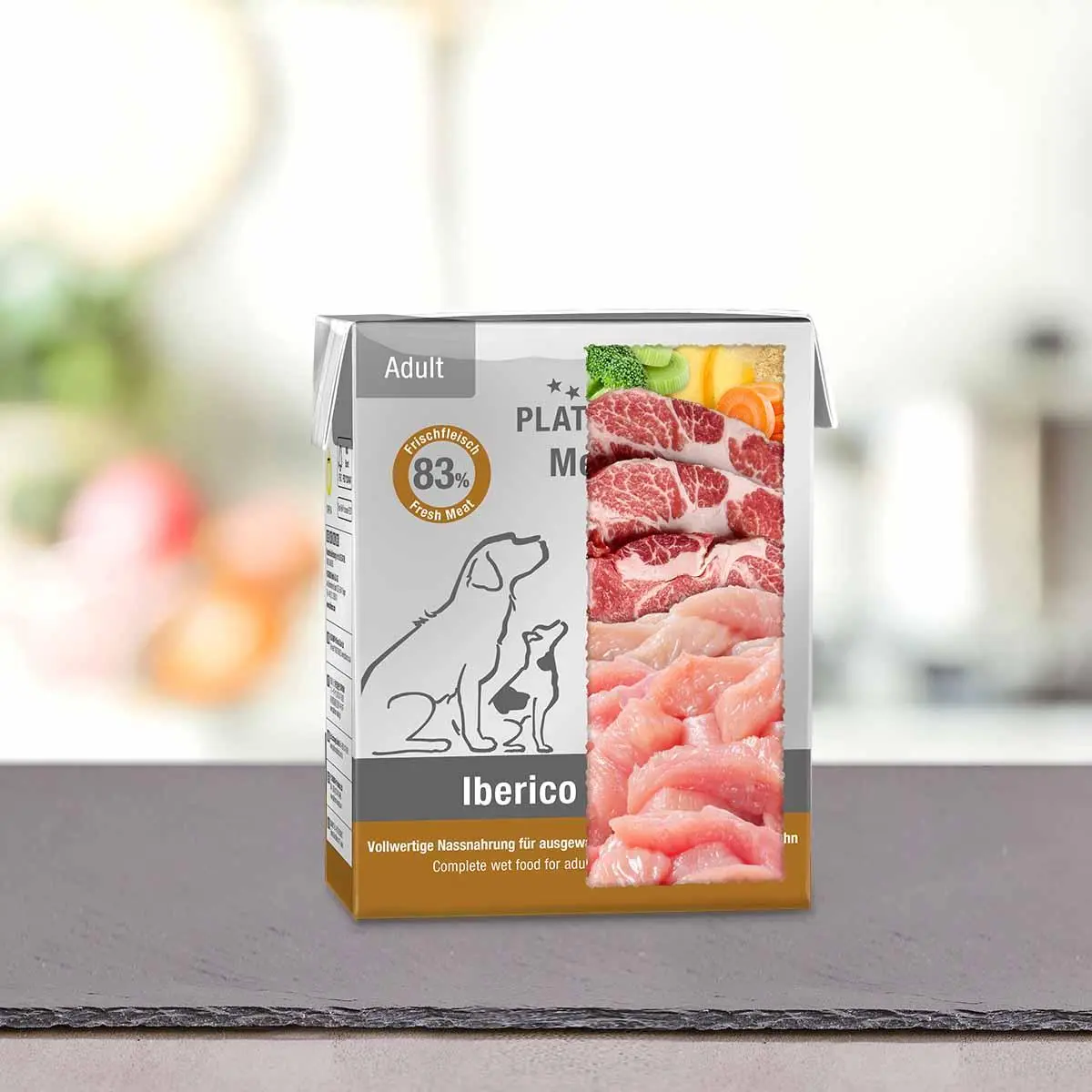 PLATINUM, XS-XL, Iberico si Curcan, tetra pack hrana umeda fara cereale caini, (in suc propriu), 185g - Image 3
