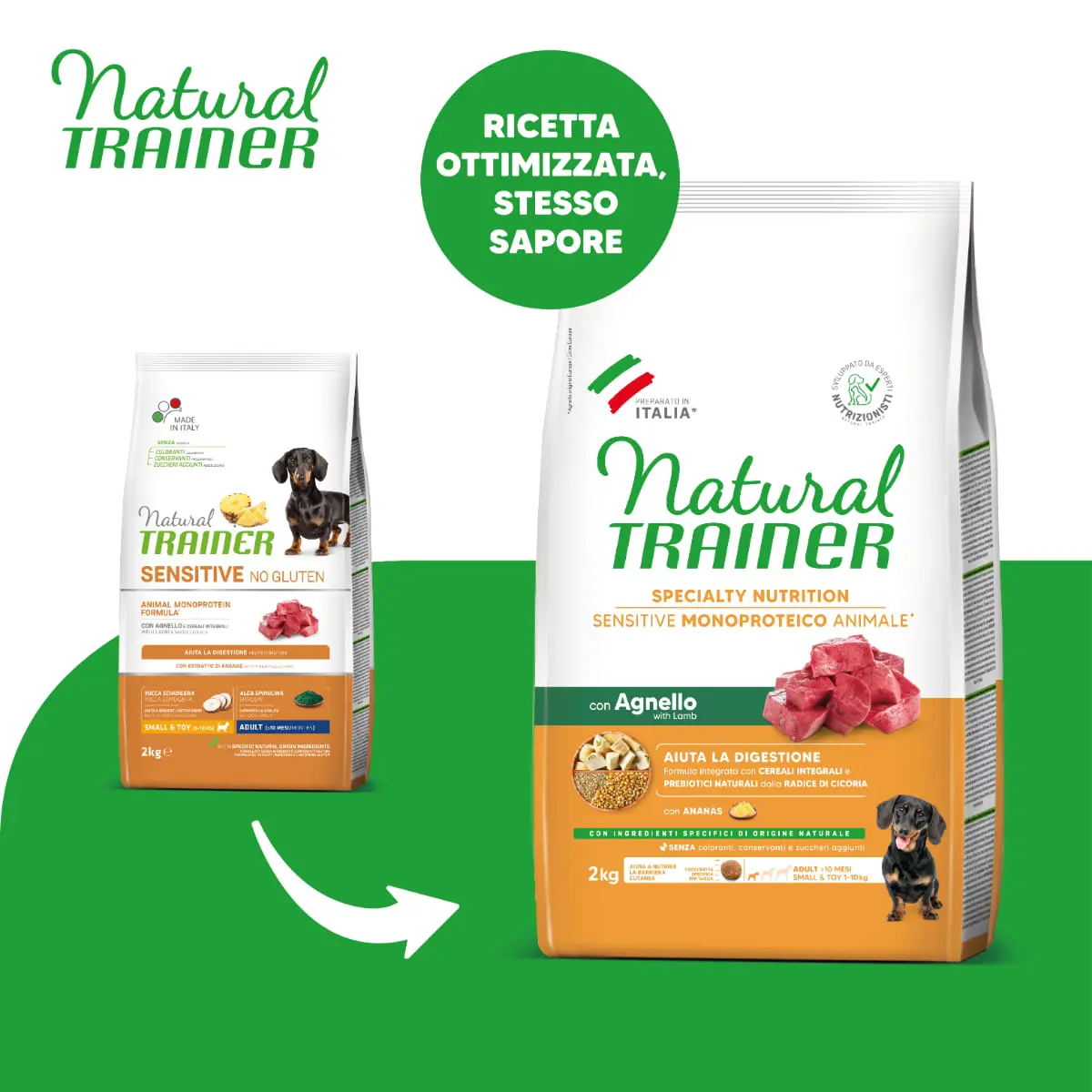NATURAL TRAINER Speciality Nutrition Sensitive, XS-S, Miel, hrana uscata monoproteica caini, sistem digestiv, 2kg - Image 2