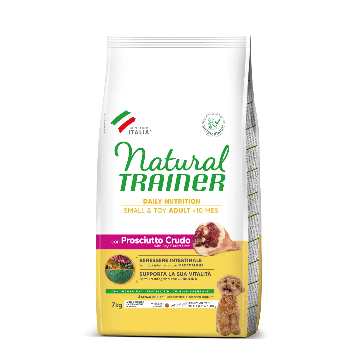 NATURAL TRAINER Daily Nutrition Small & Toy, XS-S, Prosciutto Crudo, hrana uscata caini, 7kg - Image 3