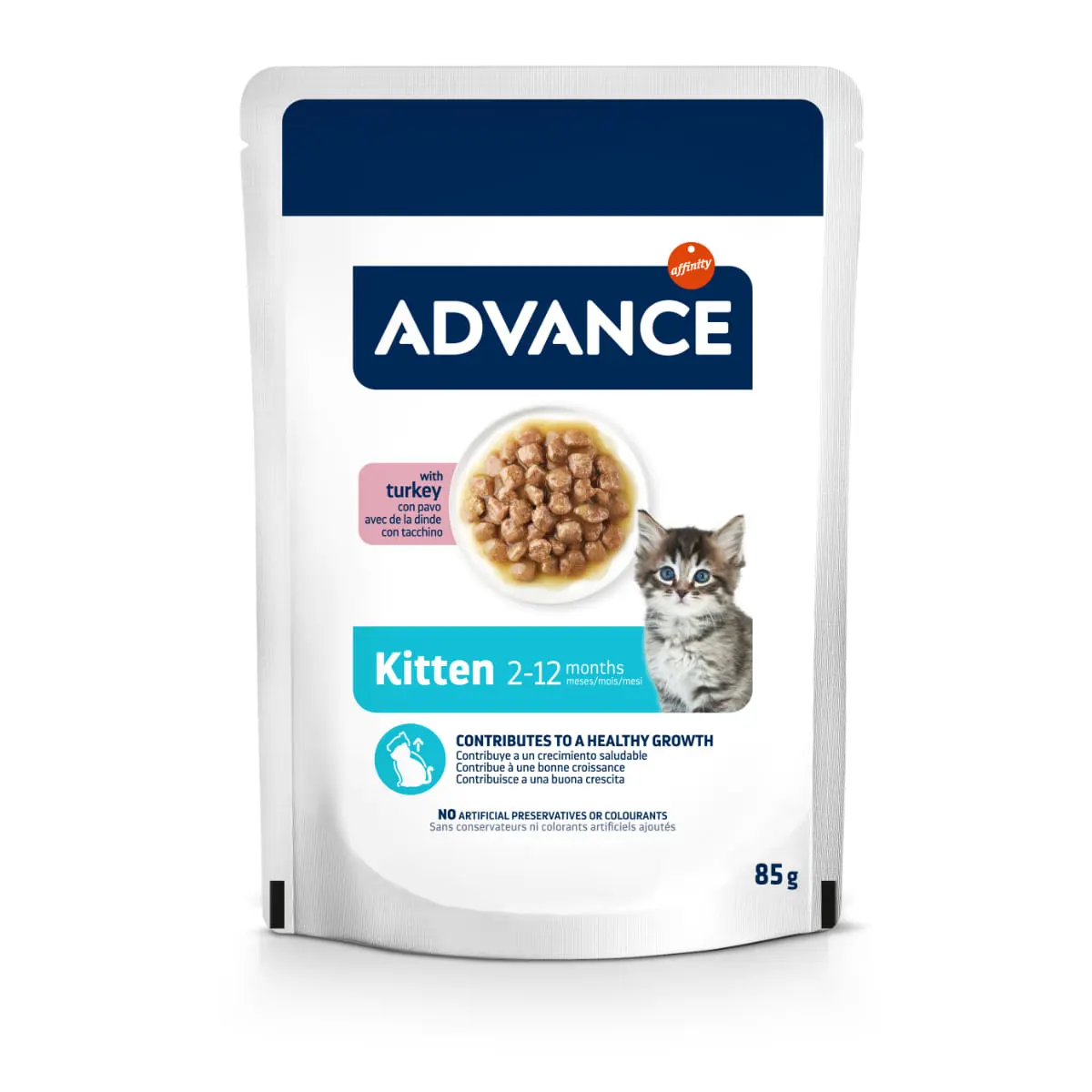 ADVANCE Kitten, Curcan, plic hrana umeda pisici junior, (in sos), 85g - Image 3