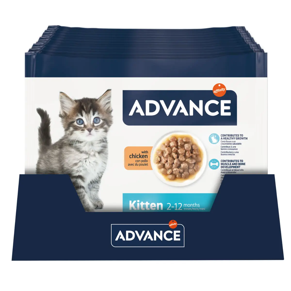 ADVANCE Kitten, Pui, plic hrana umeda pisici junior, (in sos), multipack, 85g x 4buc - Image 3