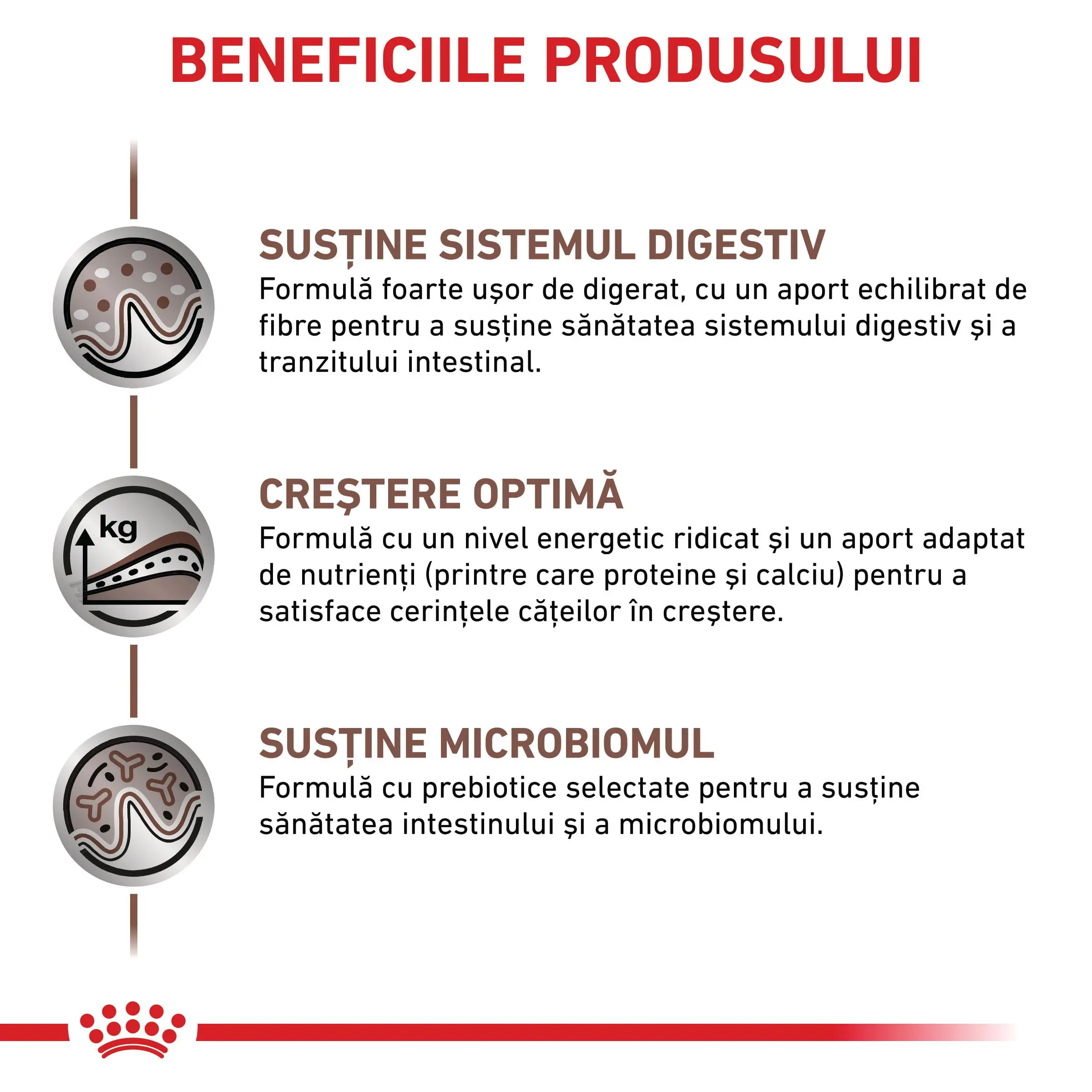 ROYAL CANIN VD Gastrointestinal Puppy, XS-XL, dieta veterinara, conserva hrana umeda caini junior, sistem digestiv, (mousse), 195g - Image 3