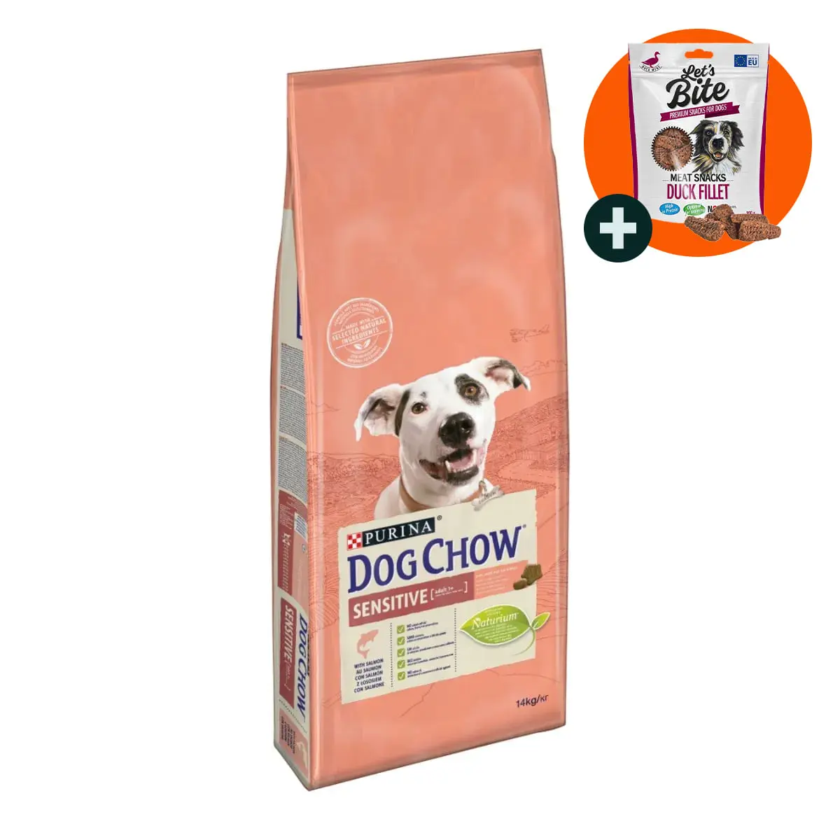 PURINA Dog Chow Adult Sensitive, Somon, hrana uscata caini, sensibilitati digestive, 14kg