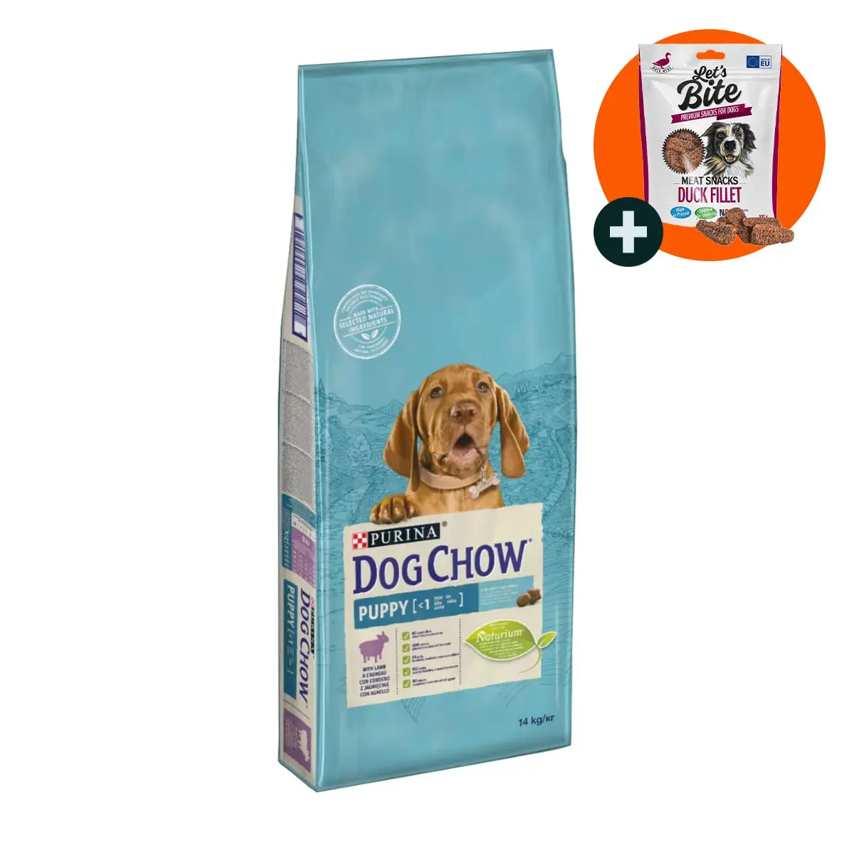 PURINA Dog Chow Puppy M, Miel, hrana uscata caini junior, 14kg - Image 2