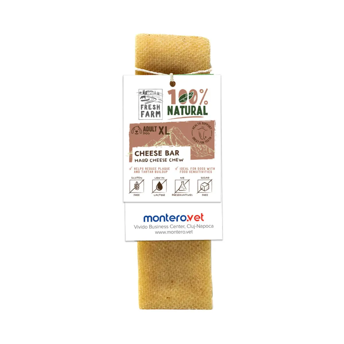 FRESH FARM Cheese Bar Treats Extra Large Dogs, XL, Branza, recompense fara cereale caini, 140g - Image 2