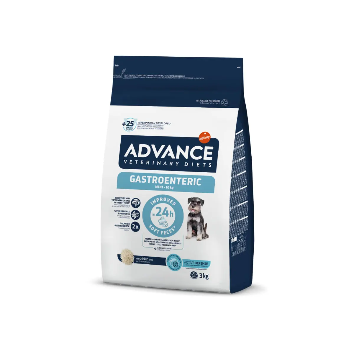 ADVANCE VETERINARY DIETS Gastroenteric Mini, XS-S, Pasare, dieta veterinara, hrana uscata caini junior & adult, sistem digestiv, 3kg - Image 2
