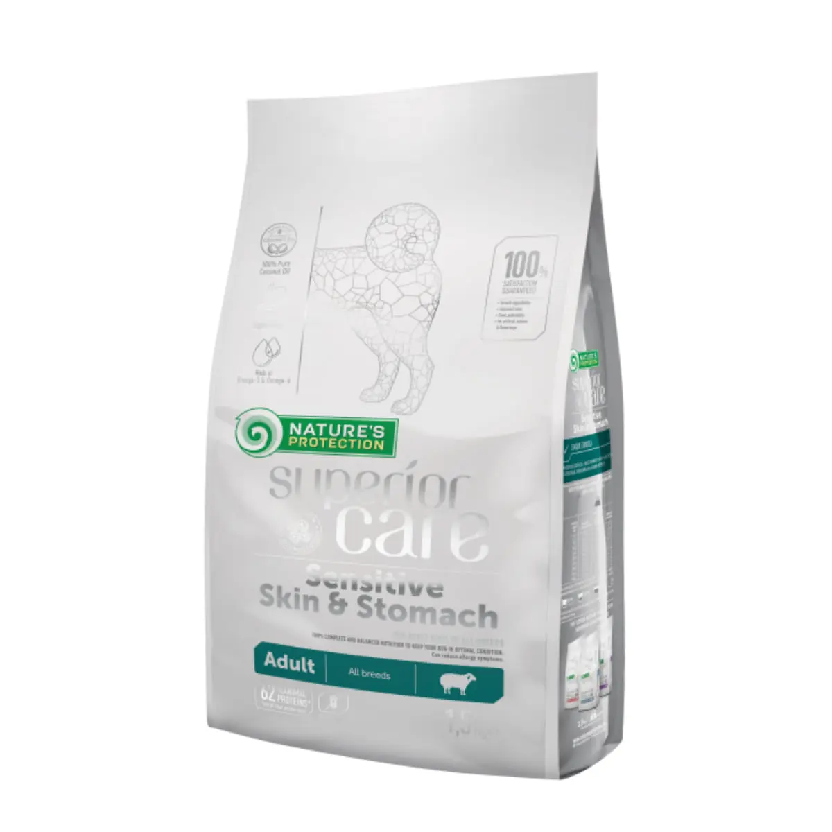 NATURES PROTECTION Superior Care Sensitive Skin & Stomach, XS-XL, Miel, hrana uscata caini, piele & blana, 1.5kg - Image 2