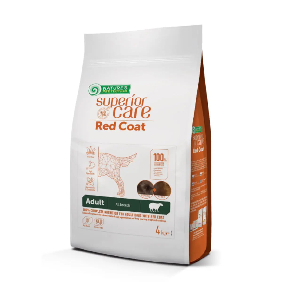 NATURES PROTECTION Superior Care Red Coat, XS-XL, Miel, hrana uscata fara cereale caini, 10kg