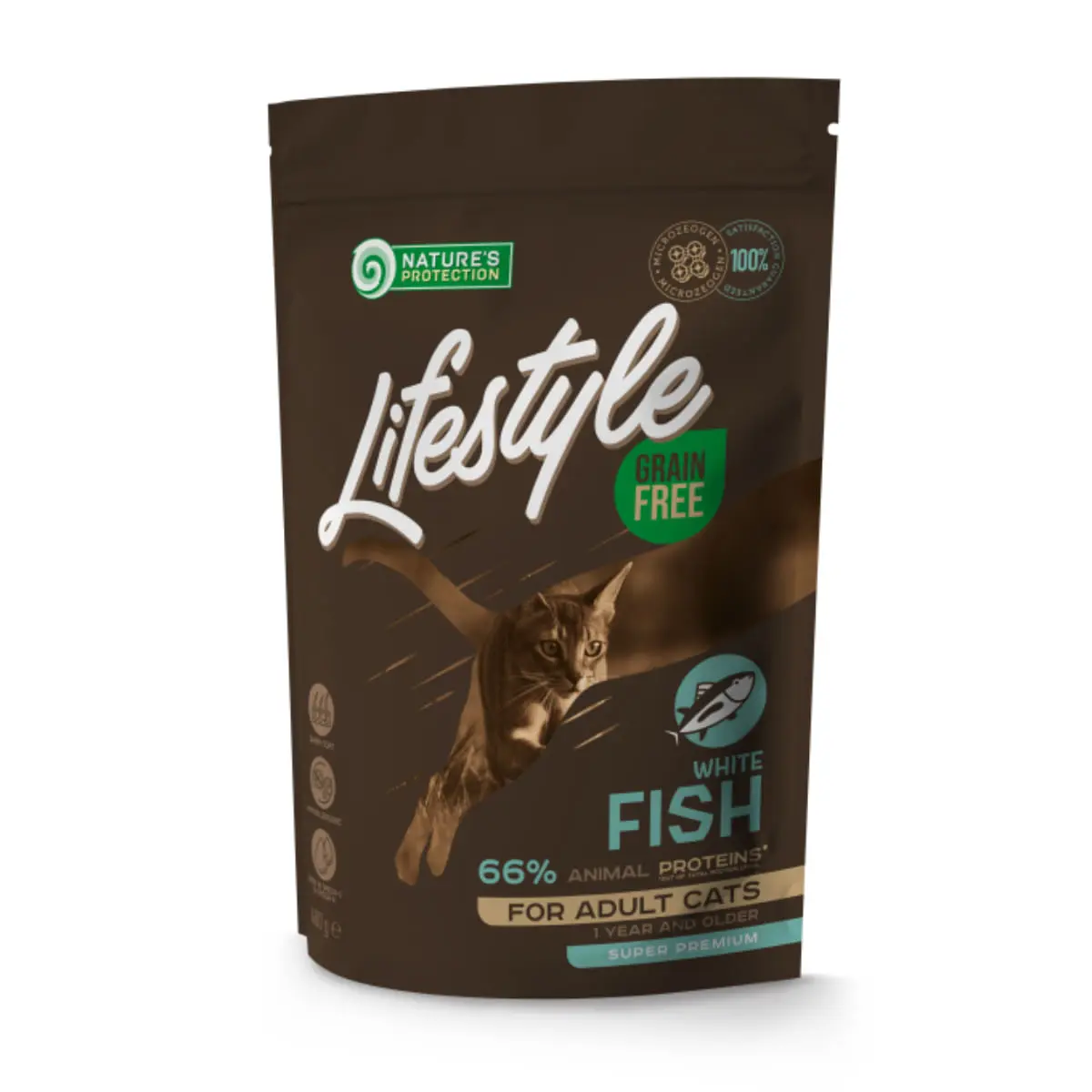 NATURES PROTECTION Lifestyle, Peste alb, hrana uscata fara cereale pisici, 7kg - Image 2