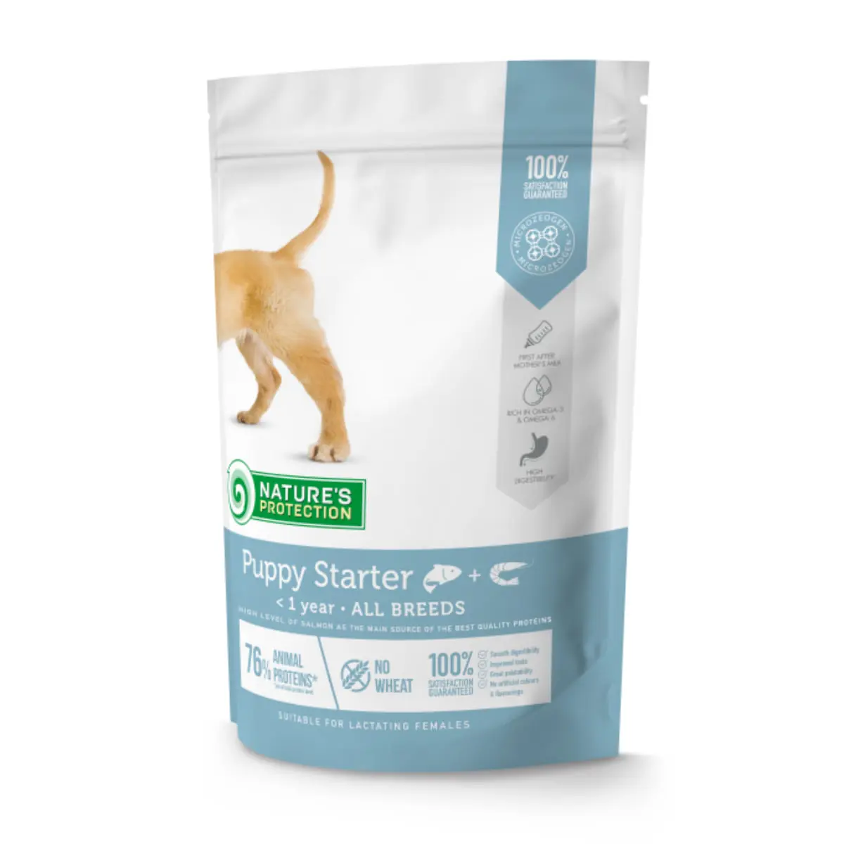 NATURES PROTECTION Puppy Starter, XS-XL, Somon si Krill, hrana uscata caini junior NATURES PROTECTION Puppy Starter XS-XL, Somon si Krill, hrana uscata caini junior, 500g