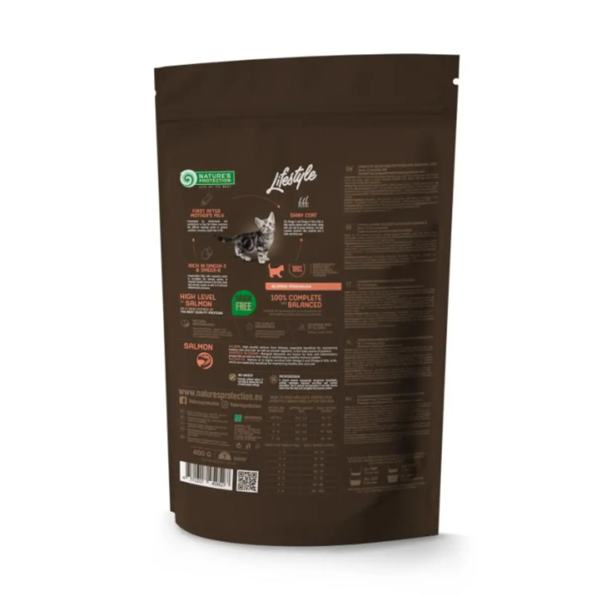 NATURES PROTECTION Lifestyle Kitten, Somon, hrana uscata fara cereale pisici junior, 7kgg - Image 3