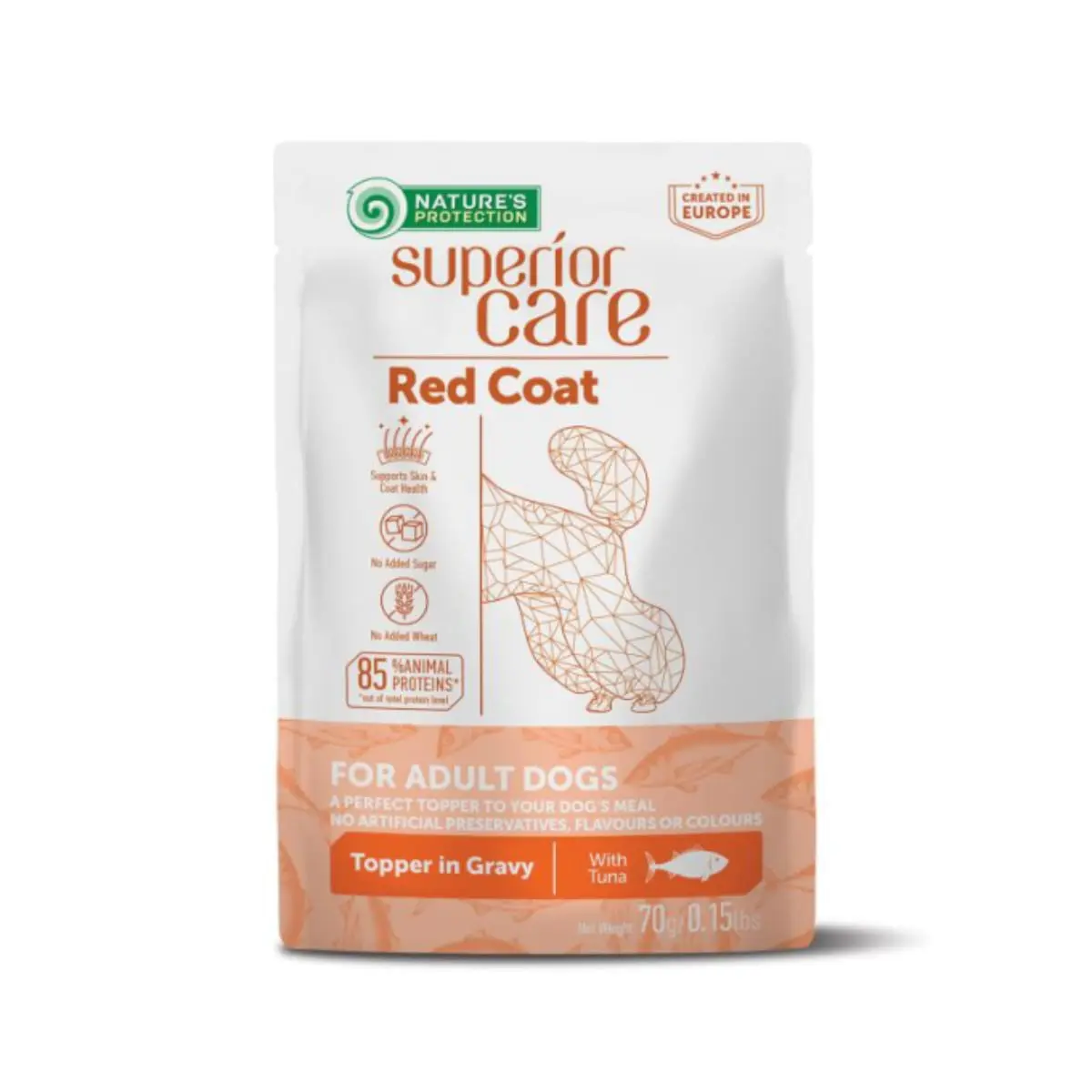 NATURES PROTECTION Superior Care Red Coat, XS-XL, Ton, plic hrana umeda monoproteica caini, (topping), 70g - Image 3