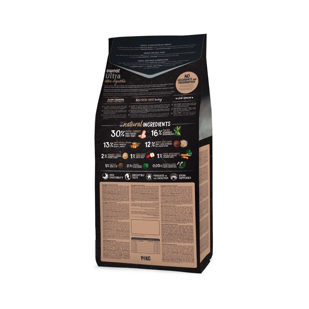 OWNAT Ultra Medium Light, XS-XL, Curcan si Pui, hrana uscata continut redus cereale caini, obezitate, 14kg - Image 3