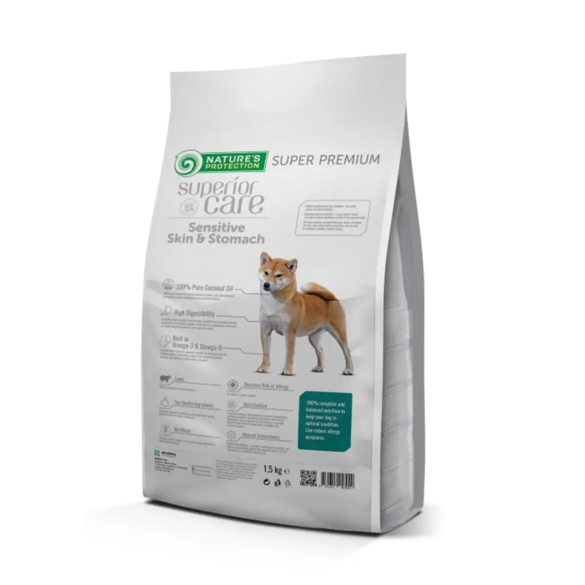 NATURES PROTECTION Superior Care Sensitive Skin & Stomach, XS-XL, Miel, hrana uscata caini, piele & blana, 1.5kg - Image 3