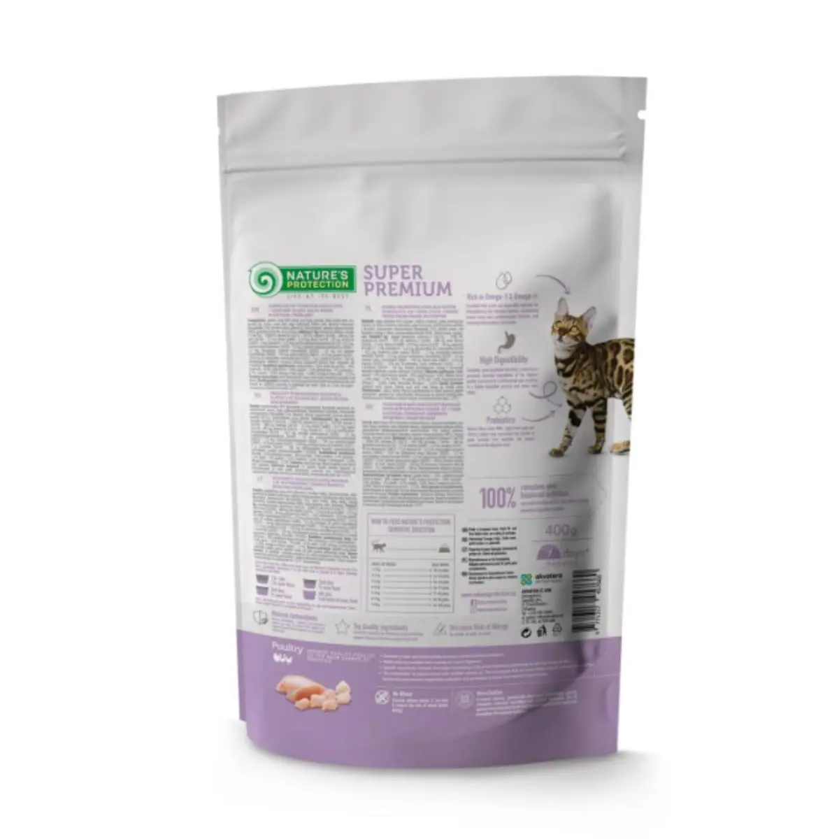 NATURES PROTECTION Sensitive Digestion, Pui, hrana uscata pisici, sistem digestiv, 7kg - Image 3