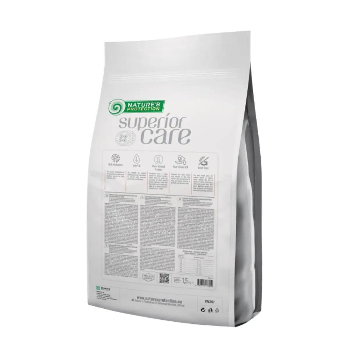 NATURES PROTECTION Superior Care Veterinary Diet Gastrointestinal White, XS-XL, Peste, dieta veterinara, hrana uscata caini, sistem digestiv, 1.5kg - Image 4