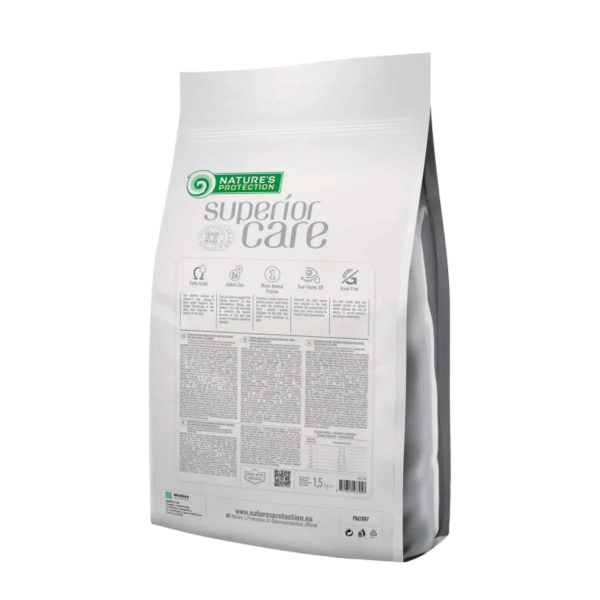 NATURES PROTECTION Superior Care Veterinary Diet Dermatosis, XS-XL, Somon, dieta veterinara, hrana uscata monoproteica caini, piele & blana, 1.5kg - Image 4
