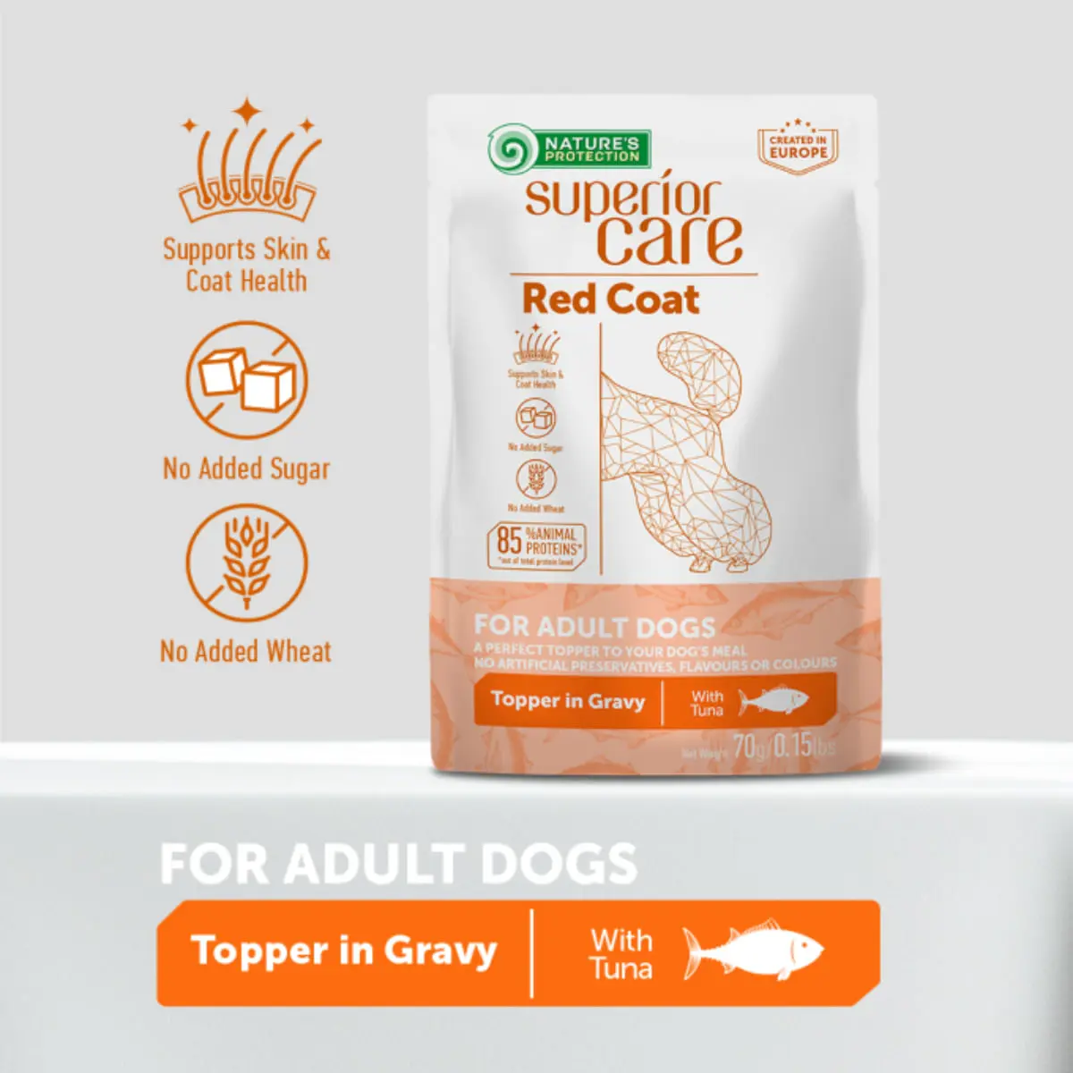 NATURES PROTECTION Superior Care Red Coat, XS-XL, Ton, plic hrana umeda monoproteica caini, (topping), 70g - Image 5