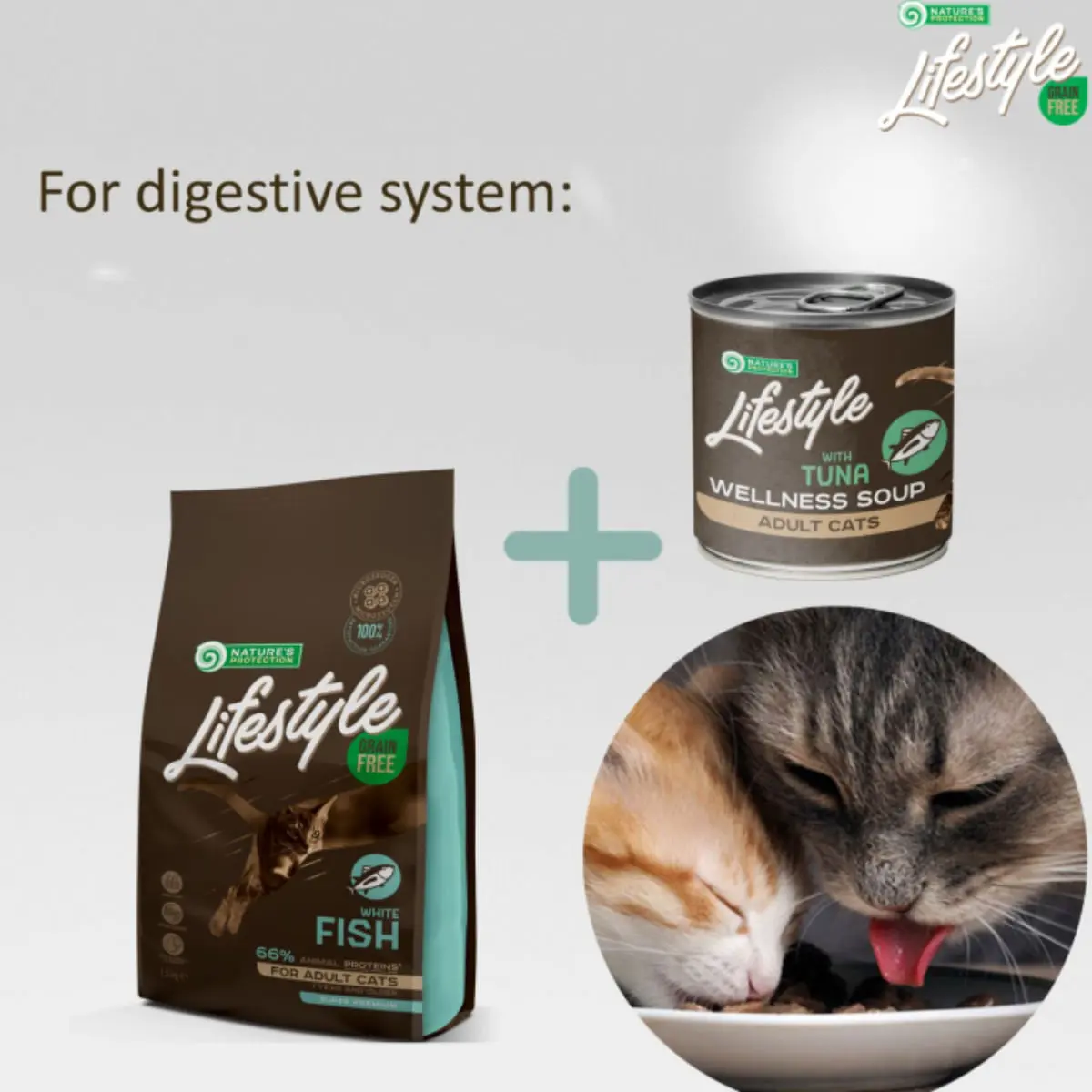 NATURES PROTECTION Lifestyle Sensitive Digestion Soup, Ton, conserva hrana umeda monoproteica pisici, sistem digestiv, (topping), 140g - Image 6