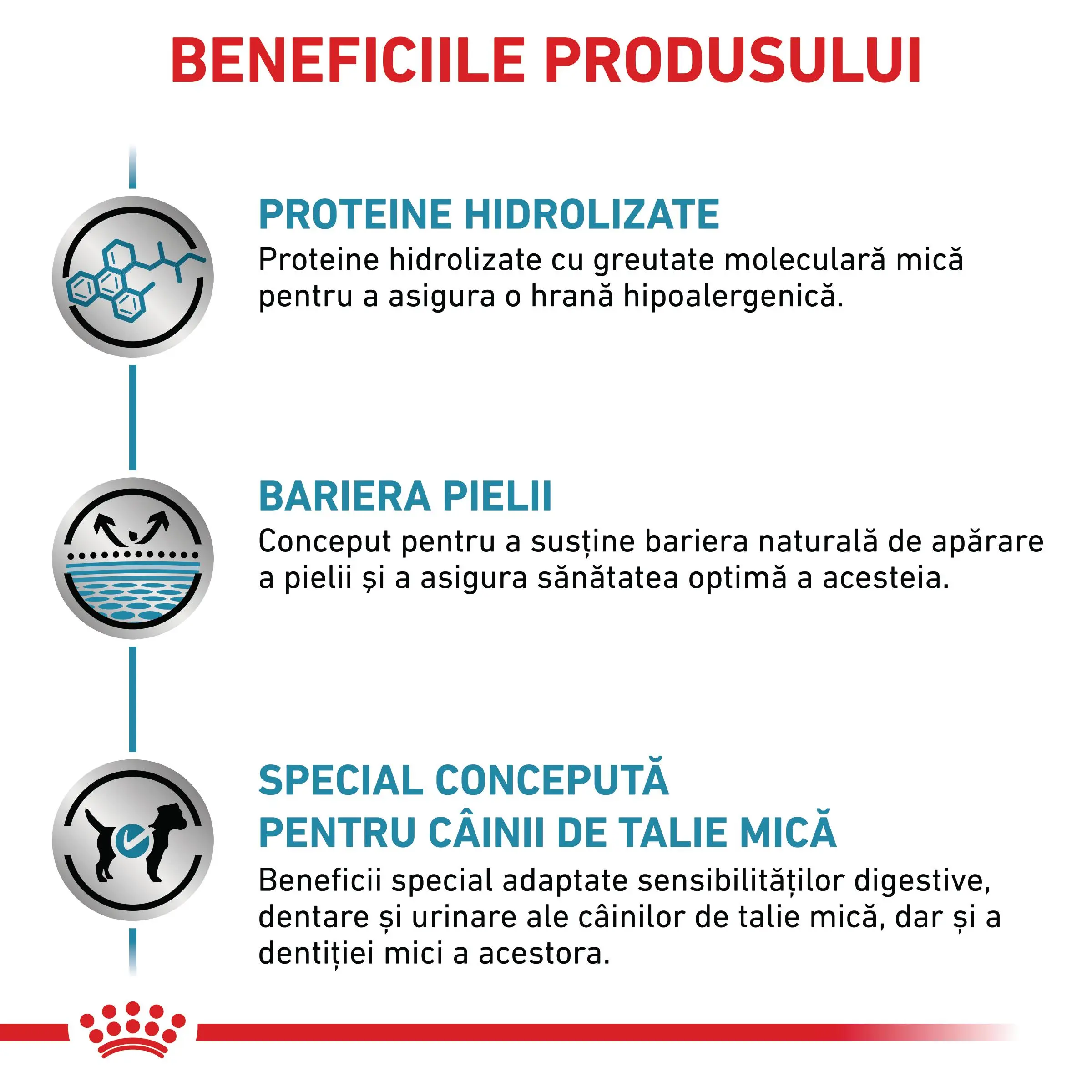 ROYAL CANIN VD Hypoallergenic Small Dog, XS-S, dieta veterinara, hrana uscata caini, alergii alimentare, 1kg - Image 4