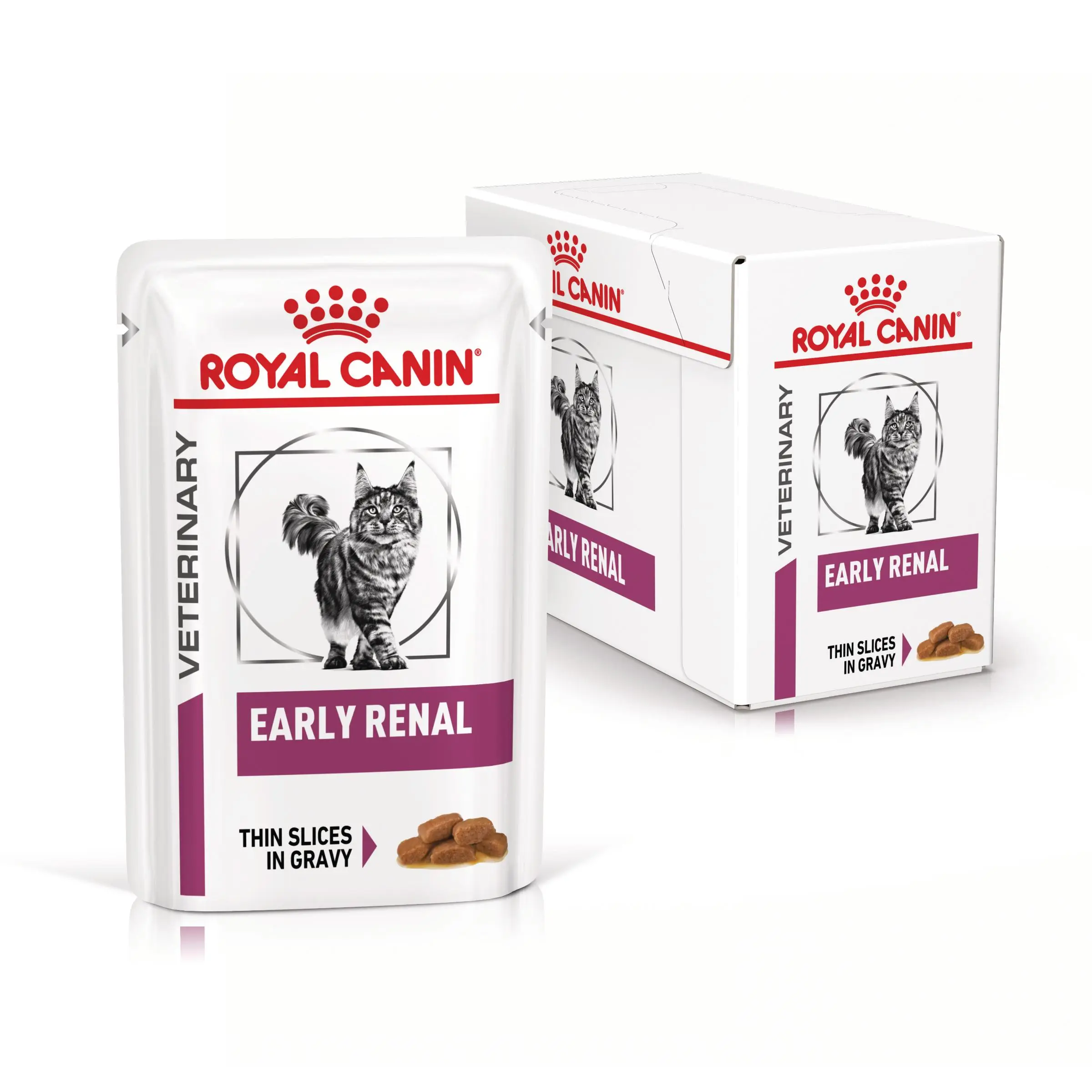 ROYAL CANIN VD Early Renal, dieta veterinara, plic hrana umeda pisici, sistem renal, (in sos), bax, 85g x 12buc - Image 3