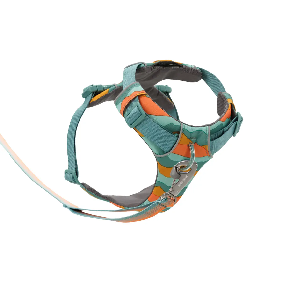 RUFFWEAR Front Rage, ham prindere dubla(piept&spate) dresaj caini, ajustabil, reflectorizant RUFFWEAR Front Rage Spring Mountains, ham prindere dubla(piept&spate) dresaj caini, ajustabil, reflectorizant, verde si portocaliu, XS(33-43cm) - Image 7