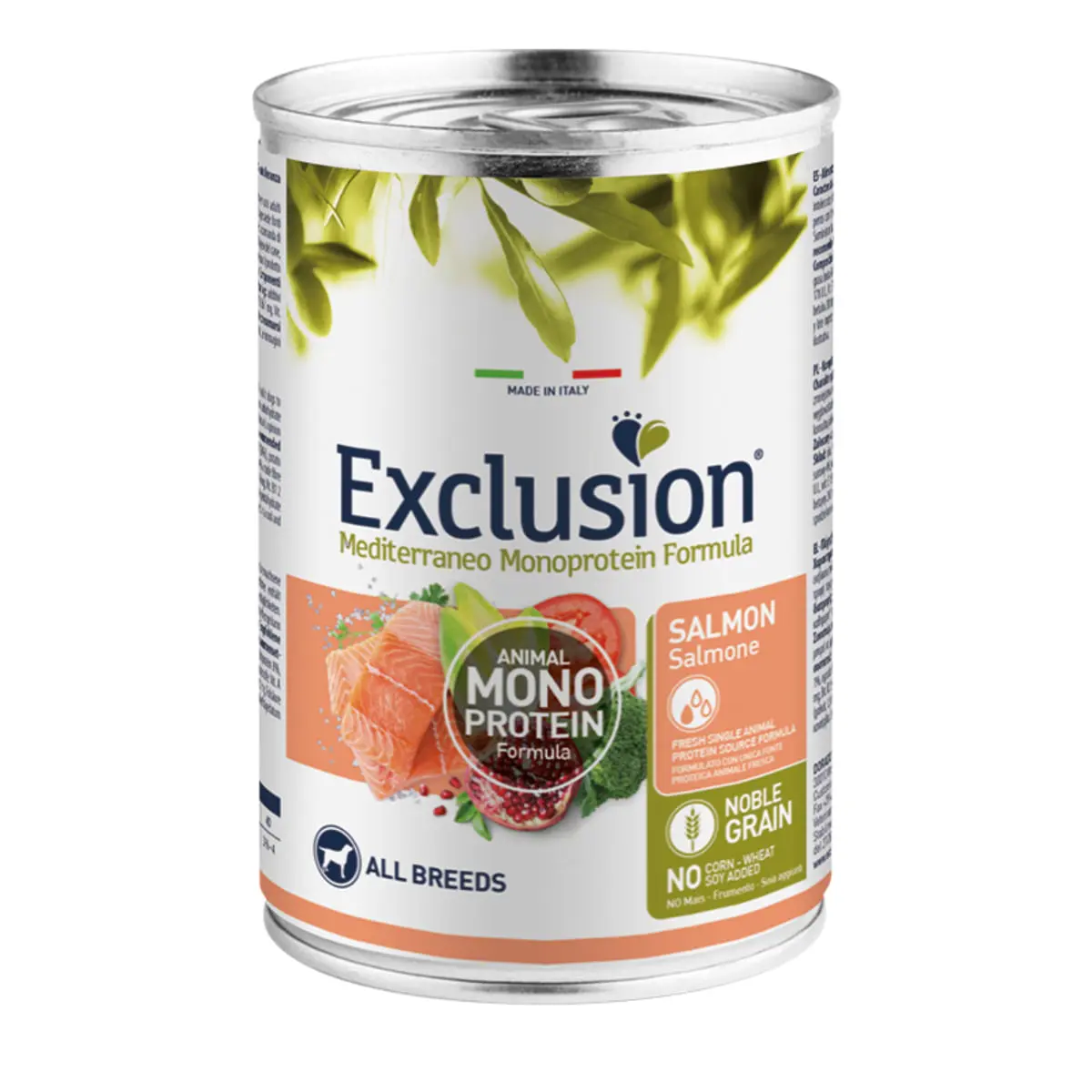 EXCLUSION Mediterraneo Monoprotein Formula, XS-XL, Somon, conserva hrana umeda monoproteica caini, (pate), 400g - Image 2