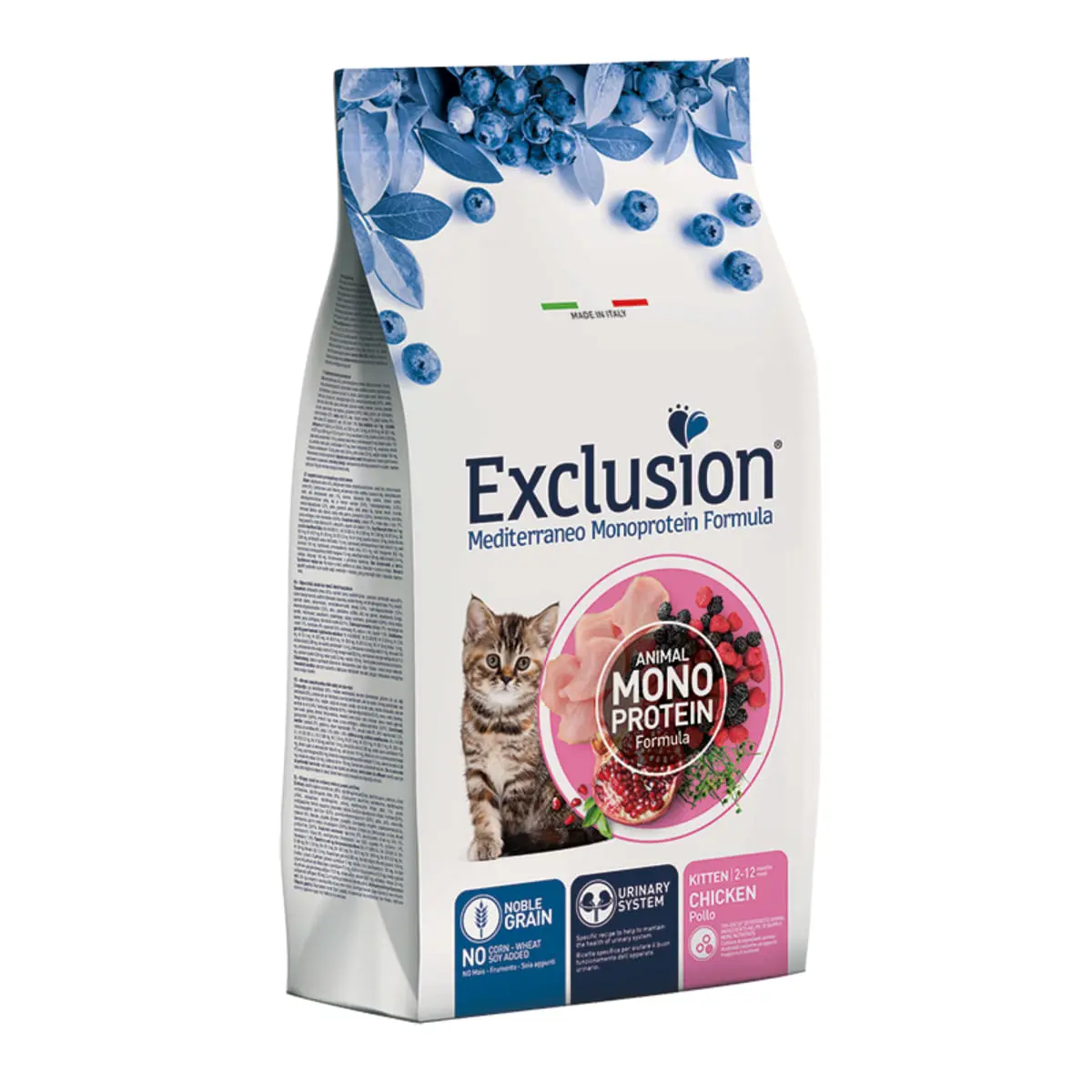 EXCLUSION Mediterraneo Monoprotein Formula Kitten, Pui, hrana uscata monoproteica pisici junior, 12kg - Image 2