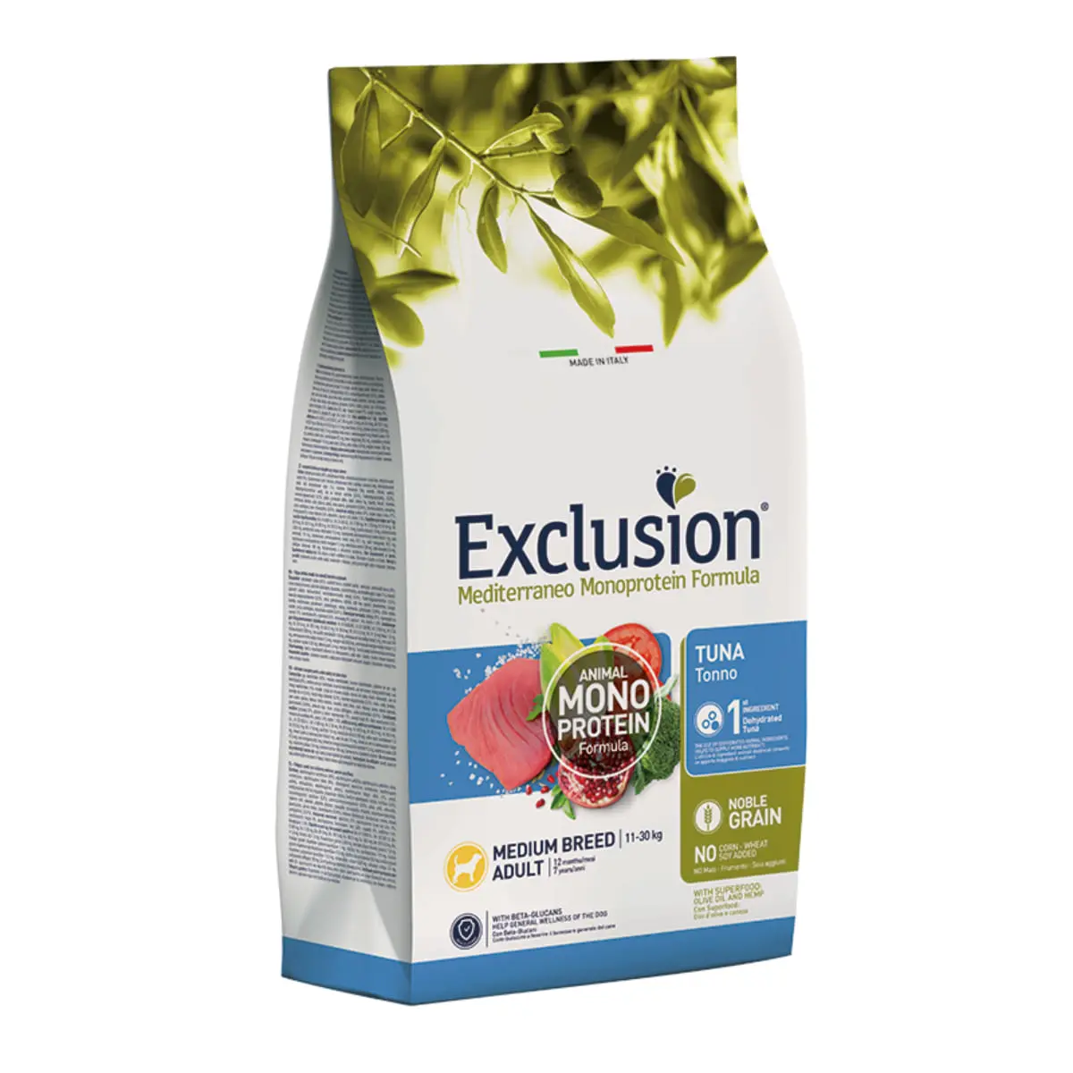 EXCLUSION Mediterraneo Monoprotein Formula Medium Breed, M, Ton, hrana uscata monoproteica caini, 12kg - Image 2