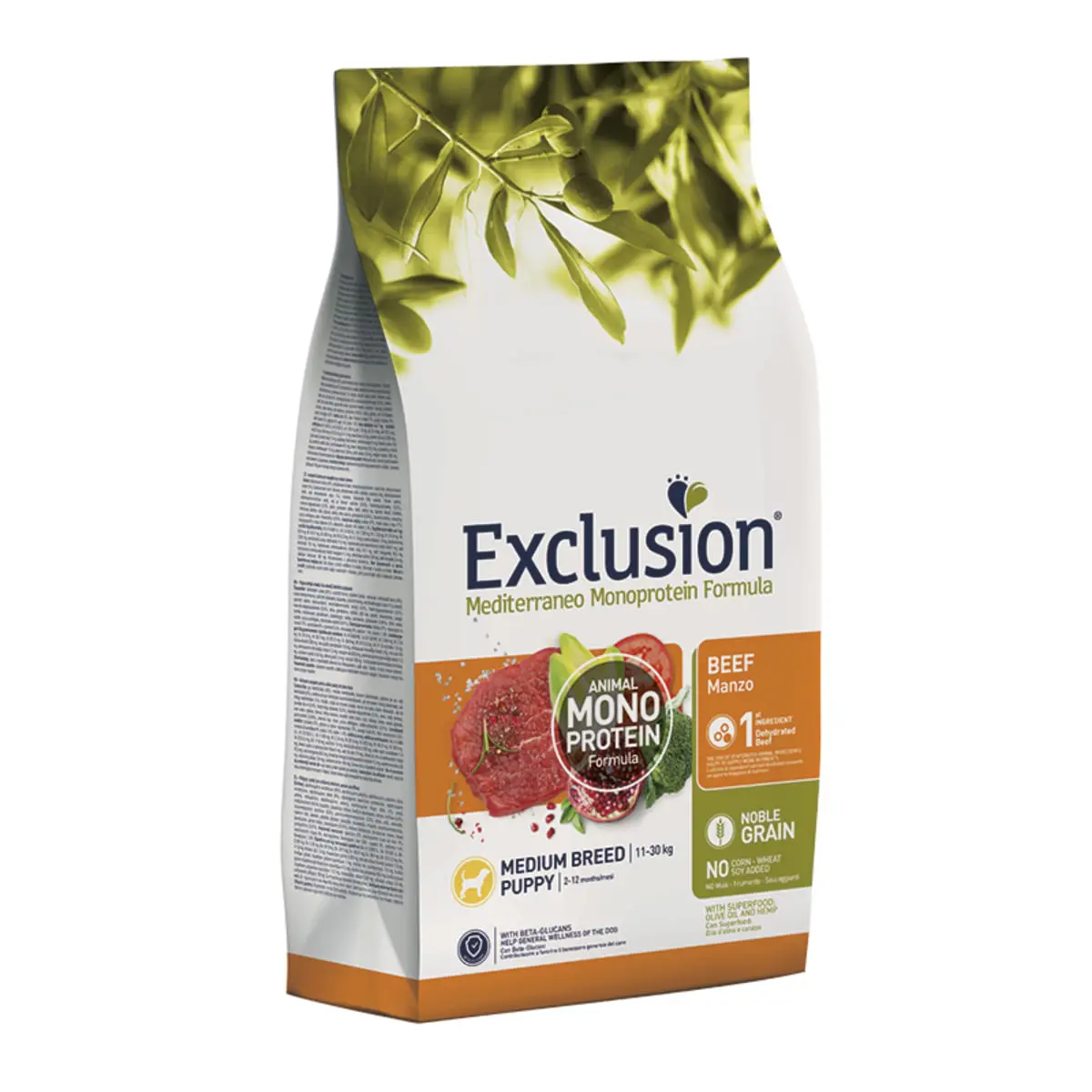 EXCLUSION Mediterraneo Monoprotein Formula Puppy Medium Breed, M, Vita, hrana uscata monoproteica caini junior, 12kg