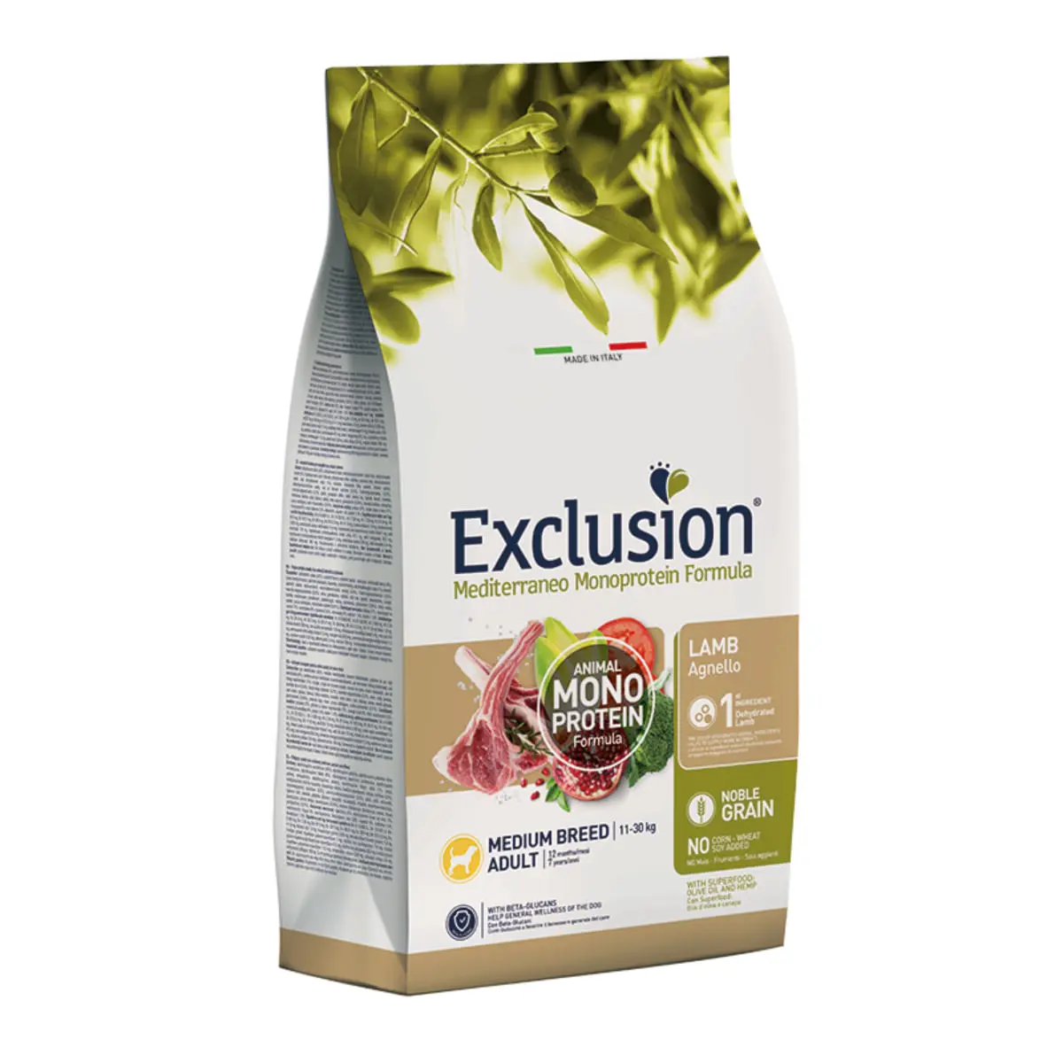 EXCLUSION Mediterraneo Monoprotein Formula Adult Medium, M, Miel, hrana uscata monoproteica caini, 12kg - Image 2