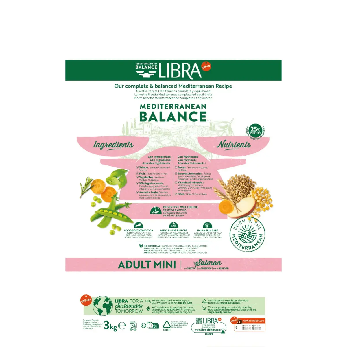 LIBRA Mediterranean Balance Mini Adult, XS-S, Somon, hrana uscata caini, 8kg - Image 4